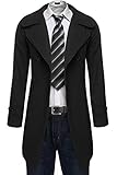 COOFANDY Men's Fashion Classic Wool Blend Double Breasted Pea Coat