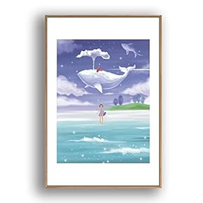Framed Canvas Wall Art for Living Room, Bedroom Whale Canvas Prints for Modern Home Decoration Ready to Hang - 16"x24" inches