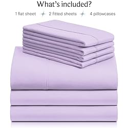 LuxClub 7 PC Split King Sheet Set Bed Sheets Deep