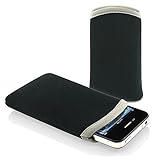 eForCity Insten Soft Pouch Compatible with Apple iPhone 4S - Retail Packaging - Black