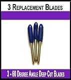 Brother Scan N Cut Replacement Cutting Blades, 3 blades Deep Cut 60 degree angle blade ScanNCut