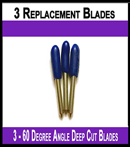 Brother Scan N Cut Replacement Cutting Blades, 3 blades Deep Cut 60 degree angle blade ScanNCut