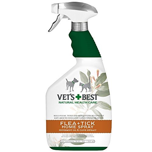 Vet's Best Natural Flea + Tick Home Spray, 32 oz Pack of 2