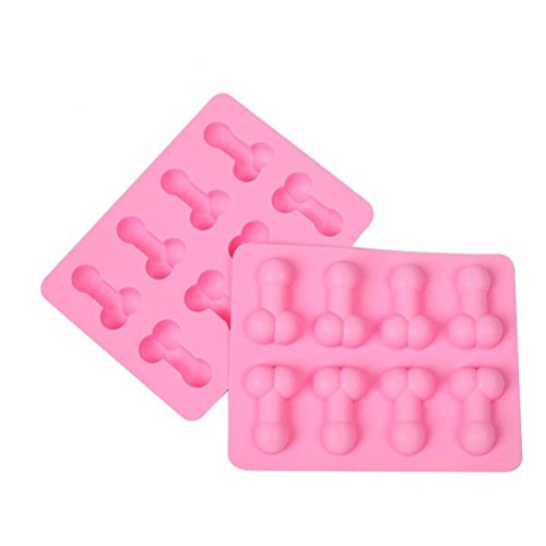 Zomup Fancy Gift Sex Erotic Penis Silica Gel Cake Mold Ice Mold Baking Tools Bakeware Pan Tray Racy Party Food Mold (Pink) - Thumbnail 6