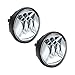 J.W. Speaker 0551593 Model 6045 12V SAE/ECE LED Fog Light with Chrome Inner Bezel - 2 Light Kit