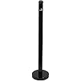 American Metalcraft SPRV2 Free-Standing Smoker Pole, Durable Stainless Steel Cigarette Butt Receptacle with Screw-Off Top - Standing Ashtray for Patios, Entrances - Smokers Outpost
