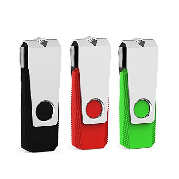 Aiibe 3 Stück 64 GB USB Flash Drive 3.0 Thumb Drive Jump Drives USB Memory Stick 64GB Swivel Design Datenspeicherung… – Bild 8