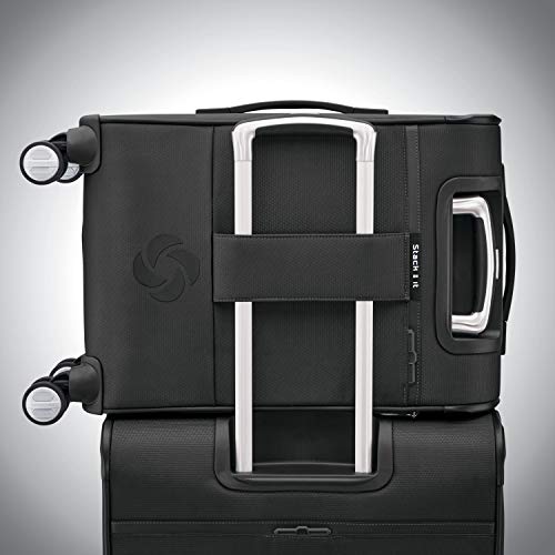 Samsonite-Solyte-DLX-Softside-Expandable-Luggage-with-Spinner-Wheels-Midnight-Black-Carry-On-20-Inch