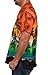Ingear Casual Shirt Button Down Hawaiian Short Sleeve Cruise Rayon Summer Shirt,Orange/Palms,X-Large
