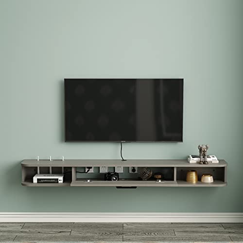 Pmnianhua Floating TV Stand,70'' Wall Mounted Floating TV Shelf for TVs