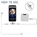 Headphones Adapter Splitter Compatible for iPhone 7/7Plus/X10 8/8Plus Earphone Cable Extender 2 in 1 Audio Adaptor Accessories Audio＆Charge＆Call＆Music Double Dongle Support for iOS 10.3-11.4