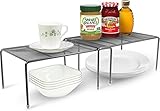 Sorbus Pantry Cabinet Organizers —Features Stackable Expandable Shelves Made of Steel — Ideal for Pantry, Cabinet, Countertop, and Much More in Kitchen/Bathroom (Silver)