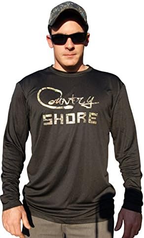 Country Shore Signature Series Black Camo UPF Long Sleeve Shirt - Large