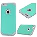 MOLLYCOOCLE iPhone 6 Plus, iPhone 6s Plus Case, Hybrid Heavy Duty Cover Dual Layer Hard PC Soft TPU Bumper Protective Cover for iPhone 6/6s Plus 5.5 inch, Mint Green