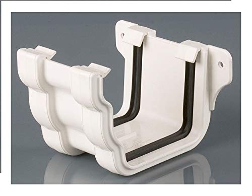 Brett Martin 106mm Prostyle (Ogee) Gutter Union Bracket Joiner BR084W White