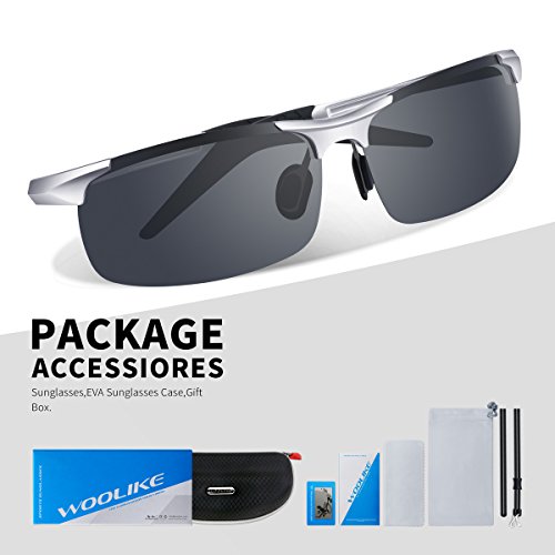 image for WOOLIKE Men's Sports Style Polarized Sunglasses for Cycling Running Fi