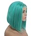 Licoville 13x4 Frontal Bob Wig Transparent Lace Front Wigs Human Hair Pre Plucked Lake Blue Lace Front Bob Wigs Free Part Short 10 Inch 180% Density Bob Cut Human Hair Wigs for Black Women