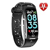 KARSEEN Fitness Tracker Smart Watch H3 Color Screen for Blood Pressure and Heart Rate Monitor Phone Enabled IP67 Waterproof Pedometer Sports Watch for Men