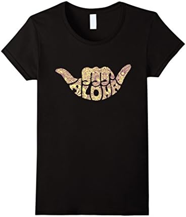 Women's Aloha Sign T-Shirt Small Black