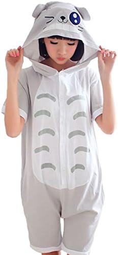 DuoRonMi Summer Anime Pajamas Sleeping Wear (XL(180-188cm), Grey)