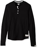 Champion Men's Authentic Originals Long Sleeve Henley, Black, Medium