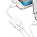 THYTOB 2 in 1 Lightning Adapter Headphone for iPhone X 8/8 7/7 Plus.Phone Accessories Aux Audio Headphone and Charge Cable Splitter.Dual Lightning Adapter(Audio + Charge)Compatible for iOS 10.33/11.2
