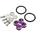 JDMSPEED Purple Universal CNC Billet Bumper Trunk Quick Release Fastener Kit