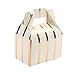 Andaz Press Rose Gold Foil Gable Boxes, Striped 4-inch, Modern Party Favor Box Containers for Candy, Mini Cookies, Dessert Bar, Birthday, Baby Shower, Wedding Favors, Bulk 36 Pack
