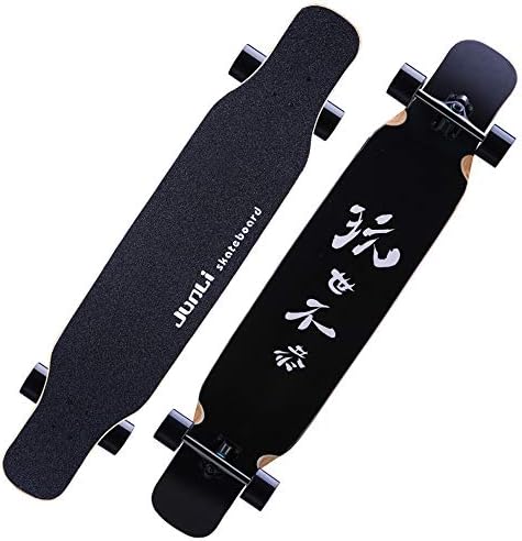 Sports Equipment Four-Wheeled Balance Scooter, Male and Female Adult Road Skateboard Brush Street Dance Longboard, Maple Skateboard Suitable for Beginners, Teenagers, Adults ZDDAB
