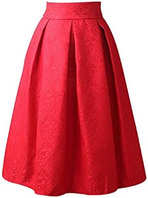 Barlingrock Skirt Vintage Women Printing High-Waisted Pleated Mini Skirts