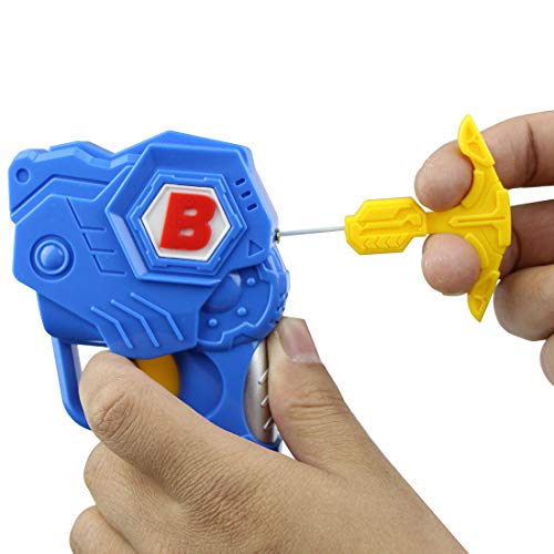 SaikerMan Metal Burst Battling Turbo Top and Launcher Toy for Age 8+ - Blue Set