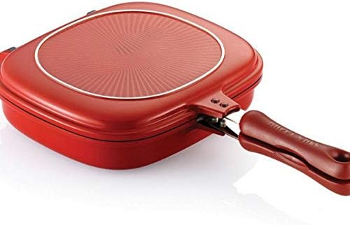 Frying pan Stove 28 Cm Double Face Grill Stove Utensils Stainless Steel Double Face Pan Steak Eggs Frying Pan Kitchen Frying Pan