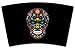 Mugzie Multi Color Sugar Skull Travel Mug with Insulated Wetsuit Cover, 16 oz, Black