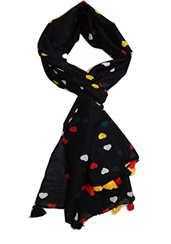 urban trendz 2700 polyester heart printed scarf stole shawl duppata