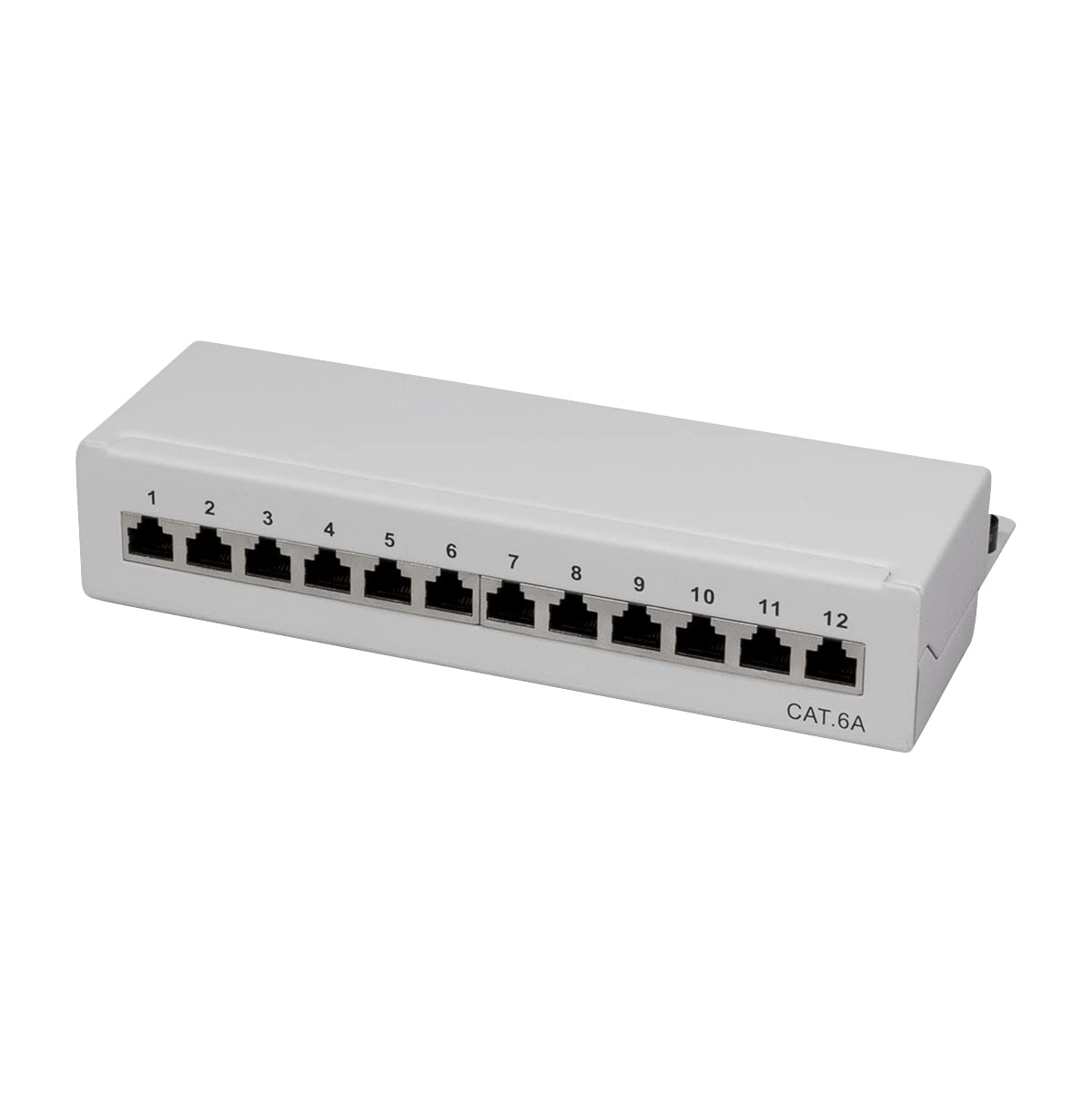 LogiLink Professional Patch Panel Desktop - Patch Panel, light grey, 12-port