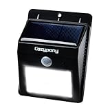 Solar Light, Cozypony 8 LED Outdoor Solar Powerd Wireless Security Motion Sensor Light, Motion Activated for Patio, Deck, Yard, Garden,Driveway
