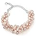 Silk Thead and Pink Cultured Freshwater Pearl Cluster Bracelet