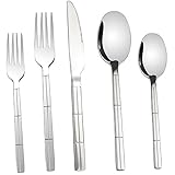 Lesbin 40-Piece Stainless Steel Knife Fork Spoon Flatware, Service for 8