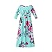 Fineser TM Cute Baby Girls Floral Print Long Sleeve Tank Dress Casual Long Dress Stretch Maxi Dress