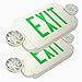 eTopLighting 2 Packs of LED Green Exit sign Emergency Light Combo with Battery Back-Up, EL2BG-2