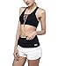 Eazymate Fashion Running Belt - Travel Money Belt with 2 Zipper Pockets Fit All Smartphones and Passport - Black-S