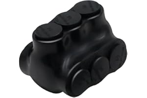 MAKERELE 1-Pack 3/0 Insulated Multi-Cable Connectors, 3/0-6AWG Compact and Durable Rubber Insulated Connectors, 3 Port Polaris Connector Essential for Rigorous Electrical and Marine Wiring