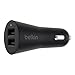 Belkin 2-Port 4.8-Amp USB Car Charger with 4' Lightning Cable (2.4 Amp per Port)