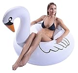 GoFloats Swan PartyTube Inflatable Raft, Float In Style (for Adults and Kids) (Sports)