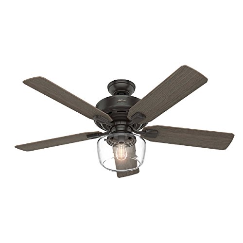 Hunter LED 52" Kingston Ceiling Fan with Reversible Blades Color and 1