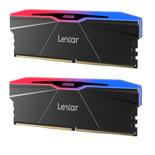 Lexar RGB DDR5 RAM 32GB Kit (2x16GB) 6000MHz CL30, PC Memoria 288-Pin UDIMM/Gaming Memoria computadora para Juegos de PC, Principal para Intel XMP 3.0/AMD EXPO/CL30-38-38-76/1.4V