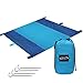 G4Free Sand Free Compact Outdoor Beach/Picnic Blanket- Huge-9’ x 10’ for 7 Adults- Best Mat for Festivals & Hiking-Ripstop Nylon Oversized Lightweight & Portable with Anchor for Camping(Blue)