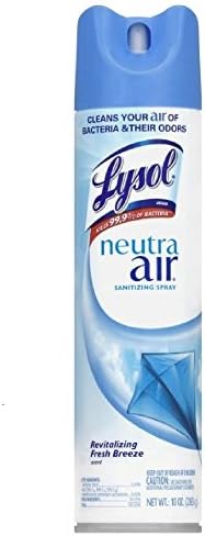 Lysol Neutra Air Sanitizing Spray Air Freshener, Aerosol, Revitalizing Fresh Breeze, 10 oz (Pack of 6)