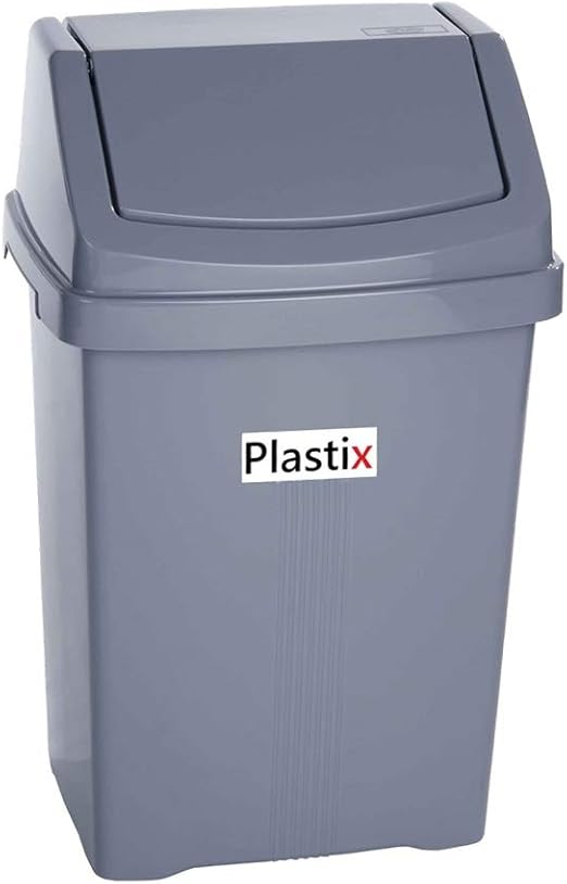 High Grade Plastic Swing Flip Top Waste Rubbish Kitchen Bin Dustbin