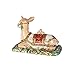 Fitz and Floyd Yuletide Holiday Ceramic Reindeer Covered Butter, Green